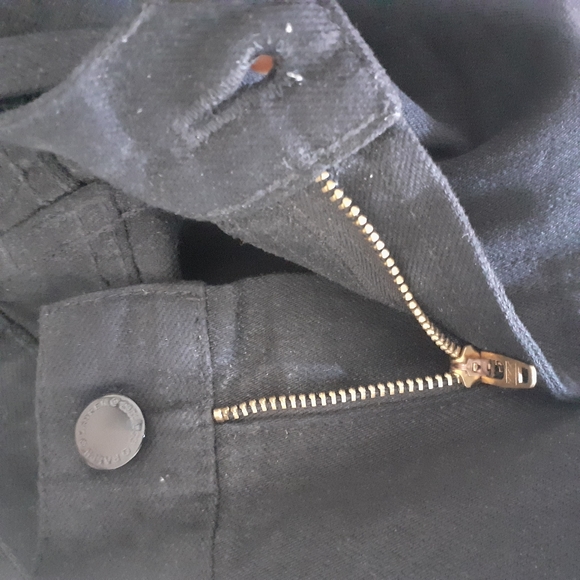 1200cad RALPH LAUREN Black Label Black Gold detail jeans Straight Leg/cotton 31w - Picture 6 of 10